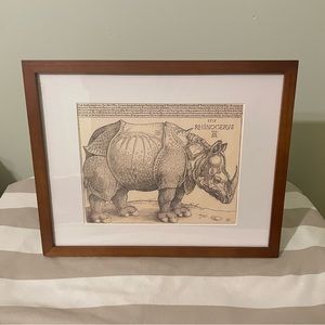 Albrecht Durer Rhinoceros Framed Print 15x12 German Renaissance Rhino Wall Art